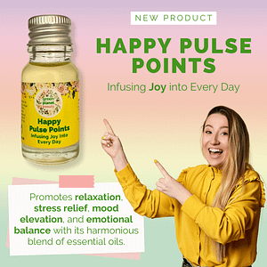 Happy Pulse Points Oil | Essential Oil Blend | Plastic Free | Vegan