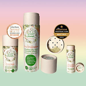 Zero Waste Trio - Plastic Free and Compostable - Lip Balm, Dry Shampoo and Deodorant