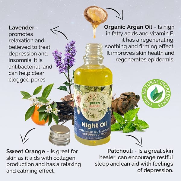 Night Oil With Lavender & Sweet Orange | Plastic Free | Vegan - Image 2