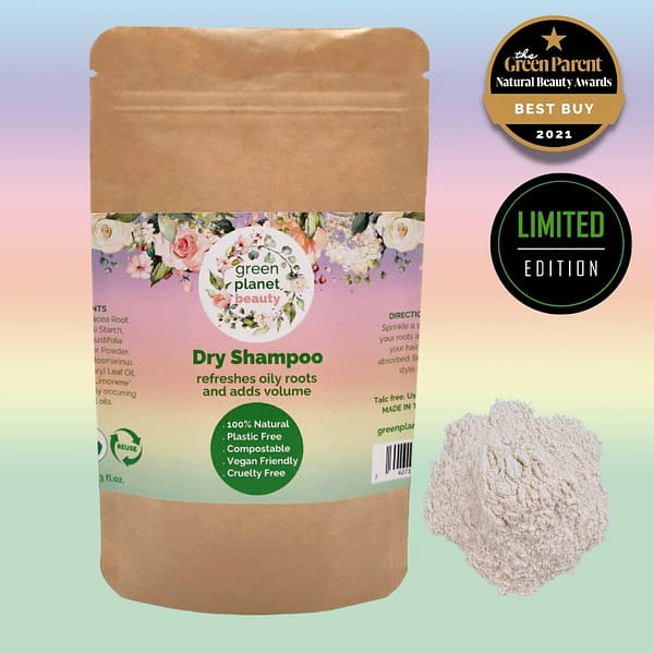 Natural Dry Shampoo Powder Refill Pouch | Plastic Free | Talc & Benzene FREE - Image 2